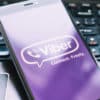 Viber logotip na mobitelu