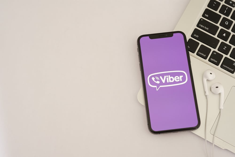 Logo Viber aplikacije na mobitelu