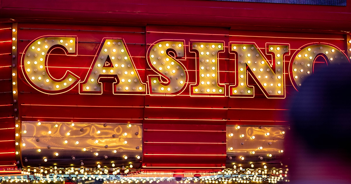 Casino Zagreb: natpis na ulazu u neodređeni casino